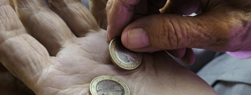 Foto: Euro-Münzen auf Handfläche