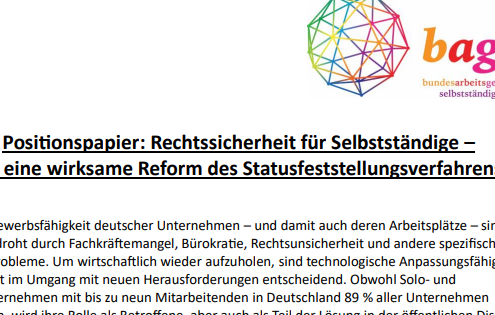 BAGSV Positionspapier zum SFV