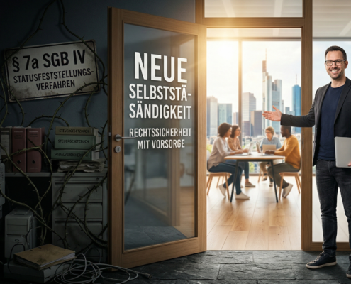 Helle Tür mit Neue Selbstständigkeit