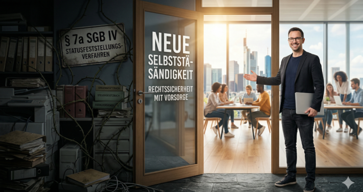 Helle Tür mit Neue Selbstständigkeit