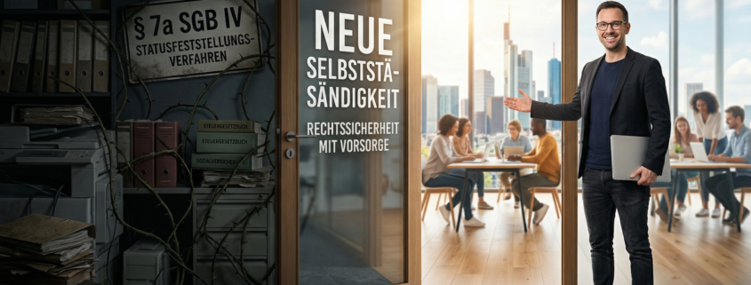 Helle Tür mit Neue Selbstständigkeit