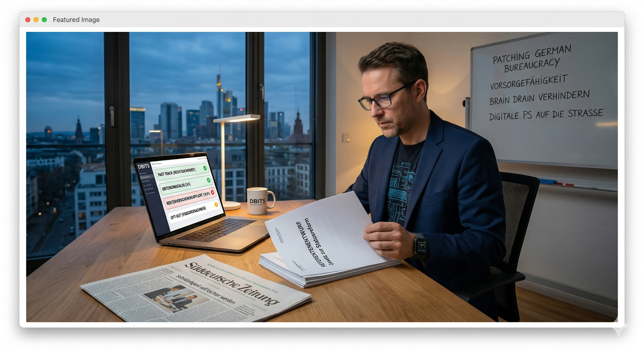 Sueddeutsche Zeitung auf Tisch